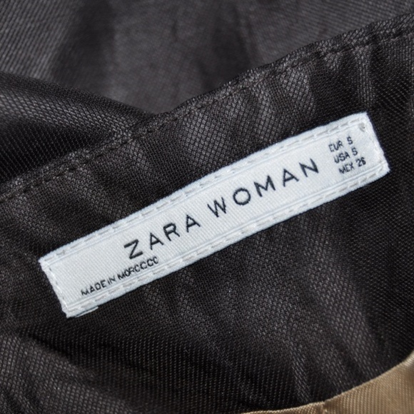 'FINAL' ZARA Woman Brown Pencil Skirt w/Pockets C3 - Picture 4 of 6